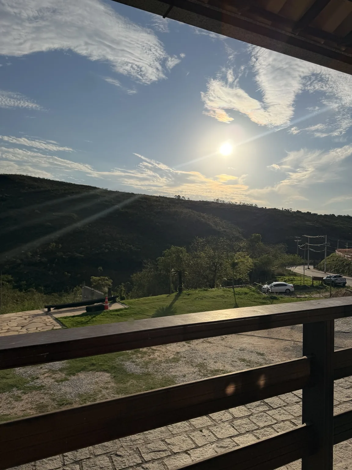 Quarto da Pousada Estrada Velha com vista para as montanhas