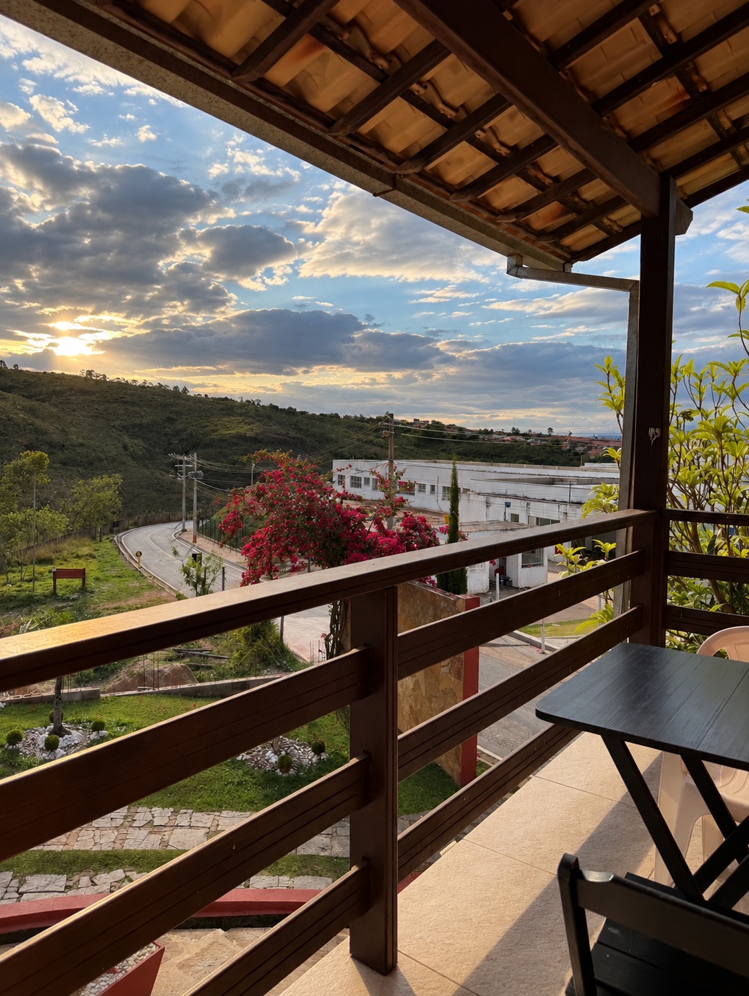 Varanda de quarto com vista para a paisagem